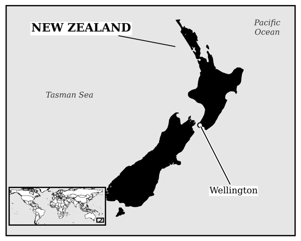 Map of New Zealand