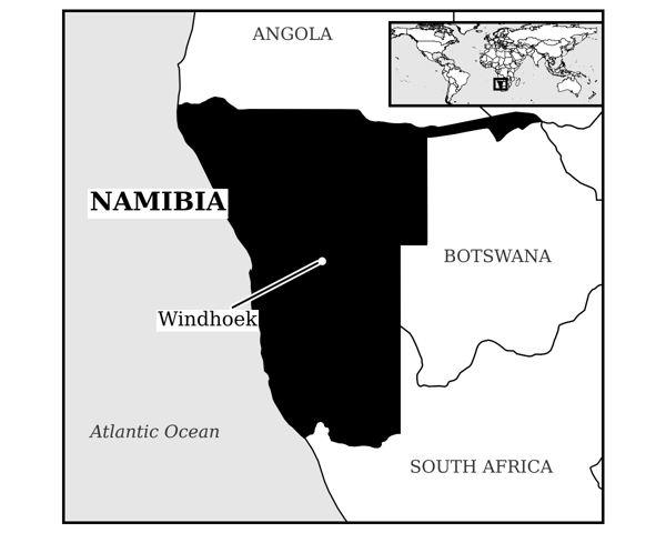Map of Namibia